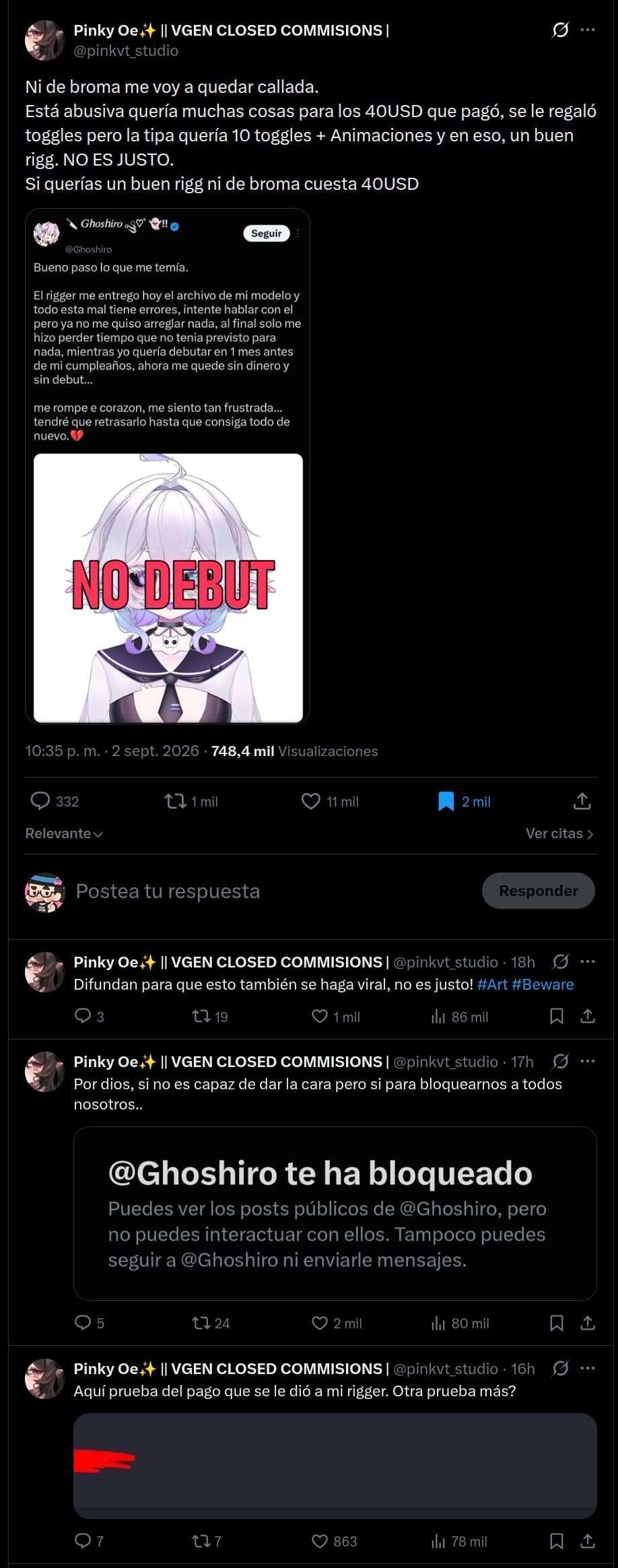 El post de Pinky Oe