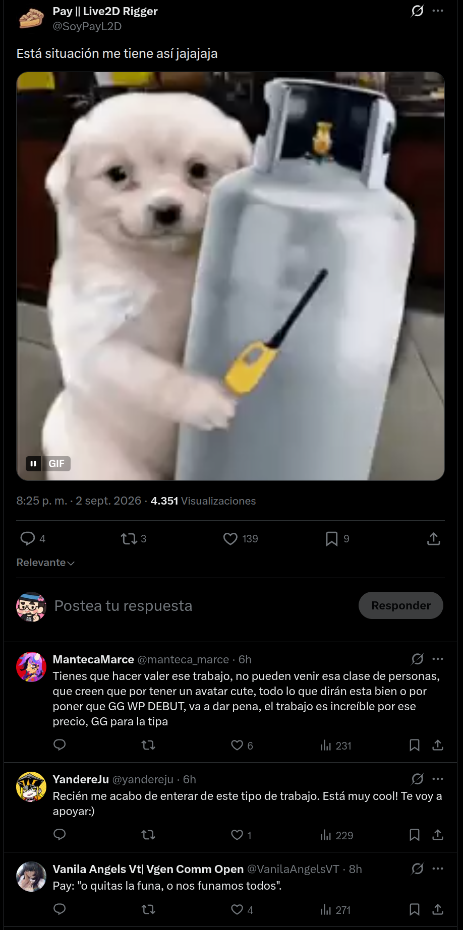 Pay reacciona a la situación