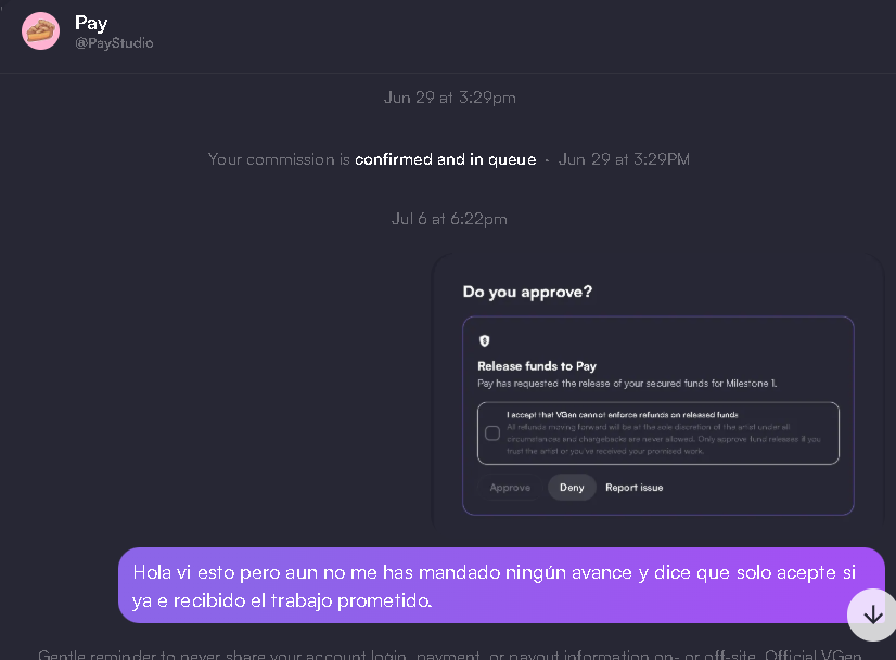 Liberación de fondos