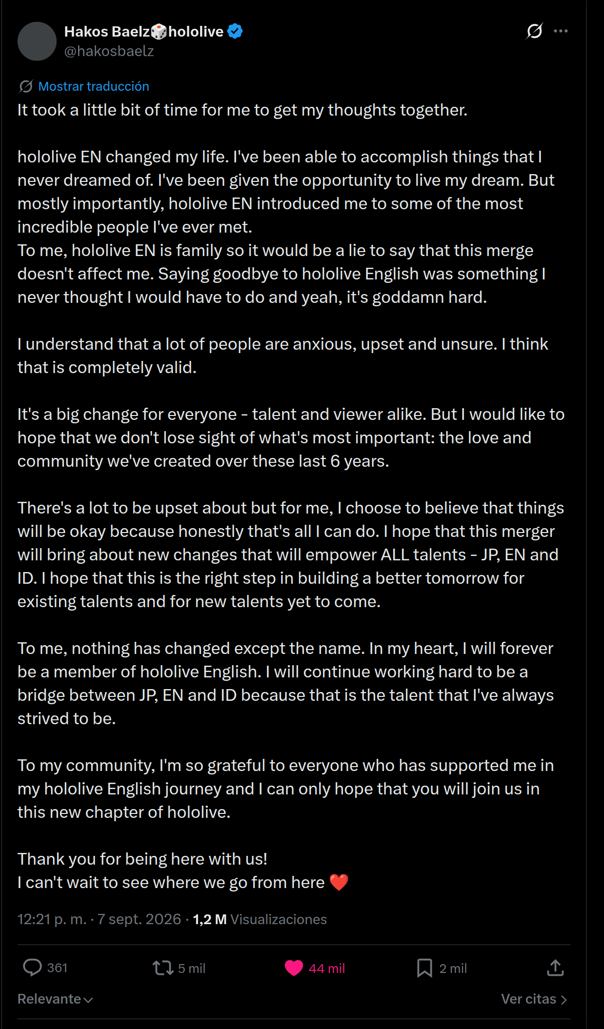 La carta de Baelz