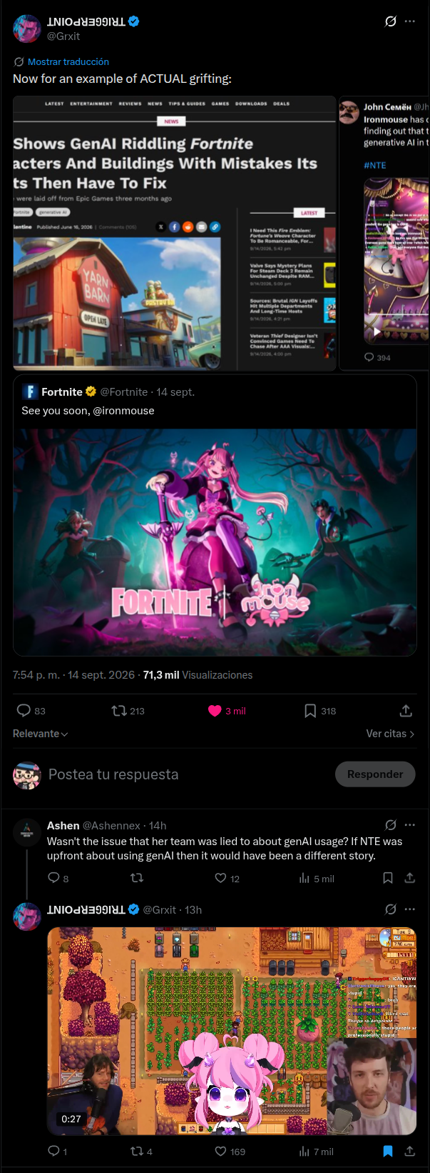 Post de Grxit con el par de capturas