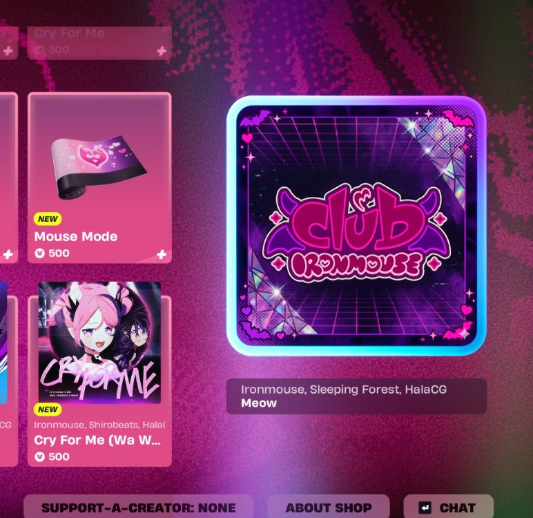 Tienda de Fortnite con el artwork