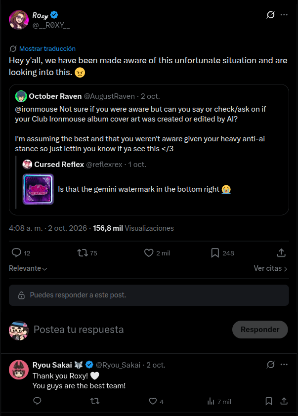 Comunicado del manager