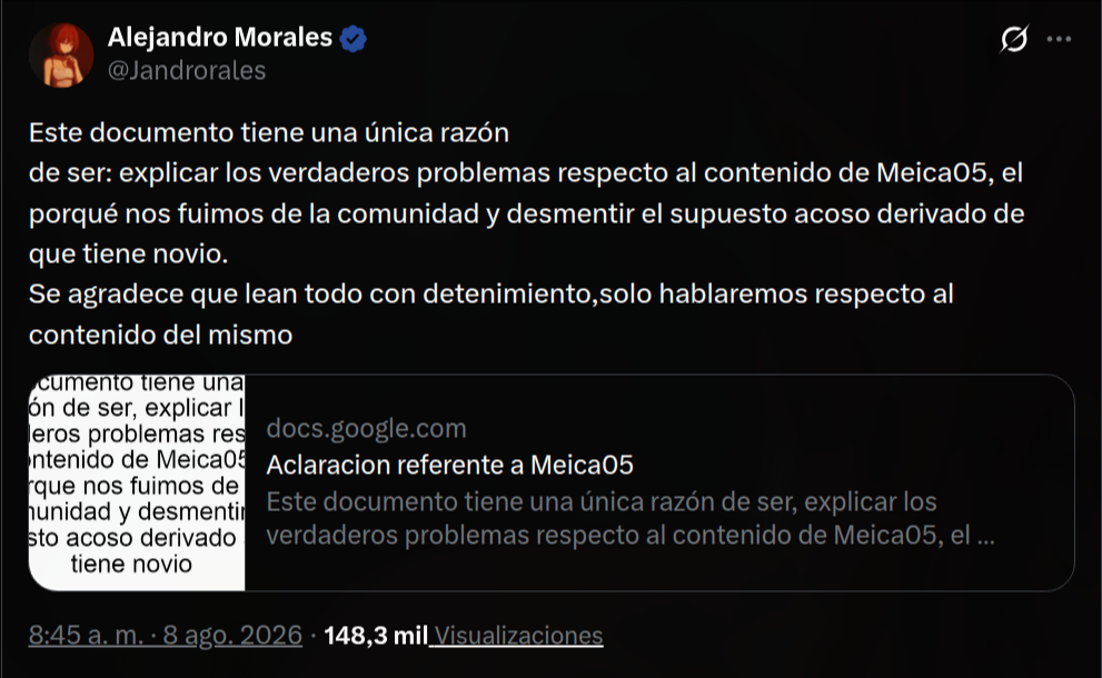Jandrorales publica el documento