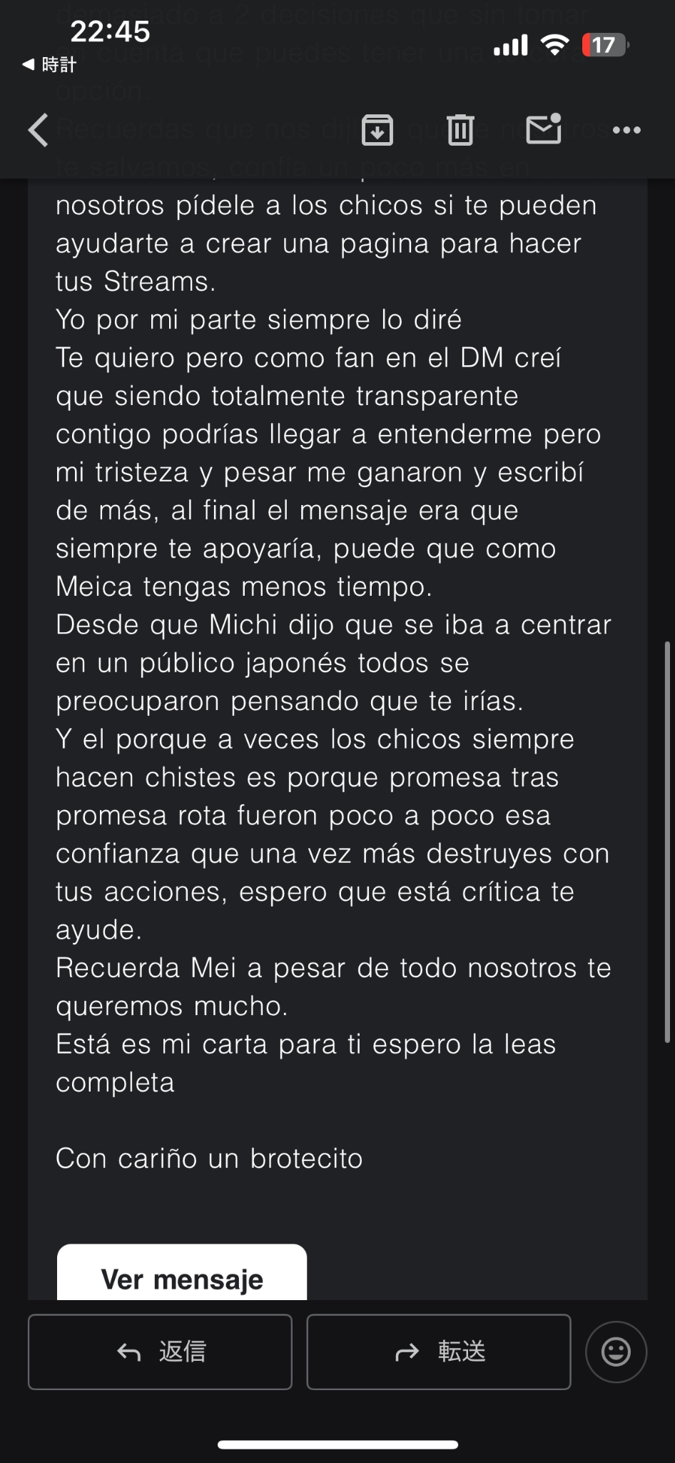 Carta del fan 2