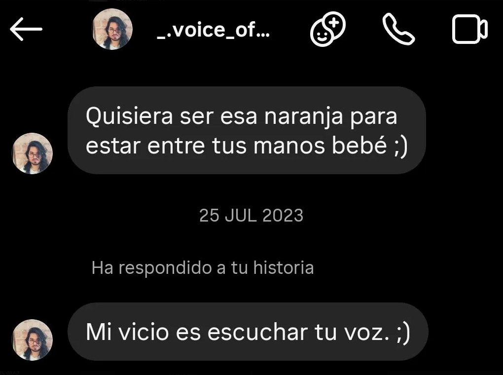 Mensaje — quisiera ser esa naranja