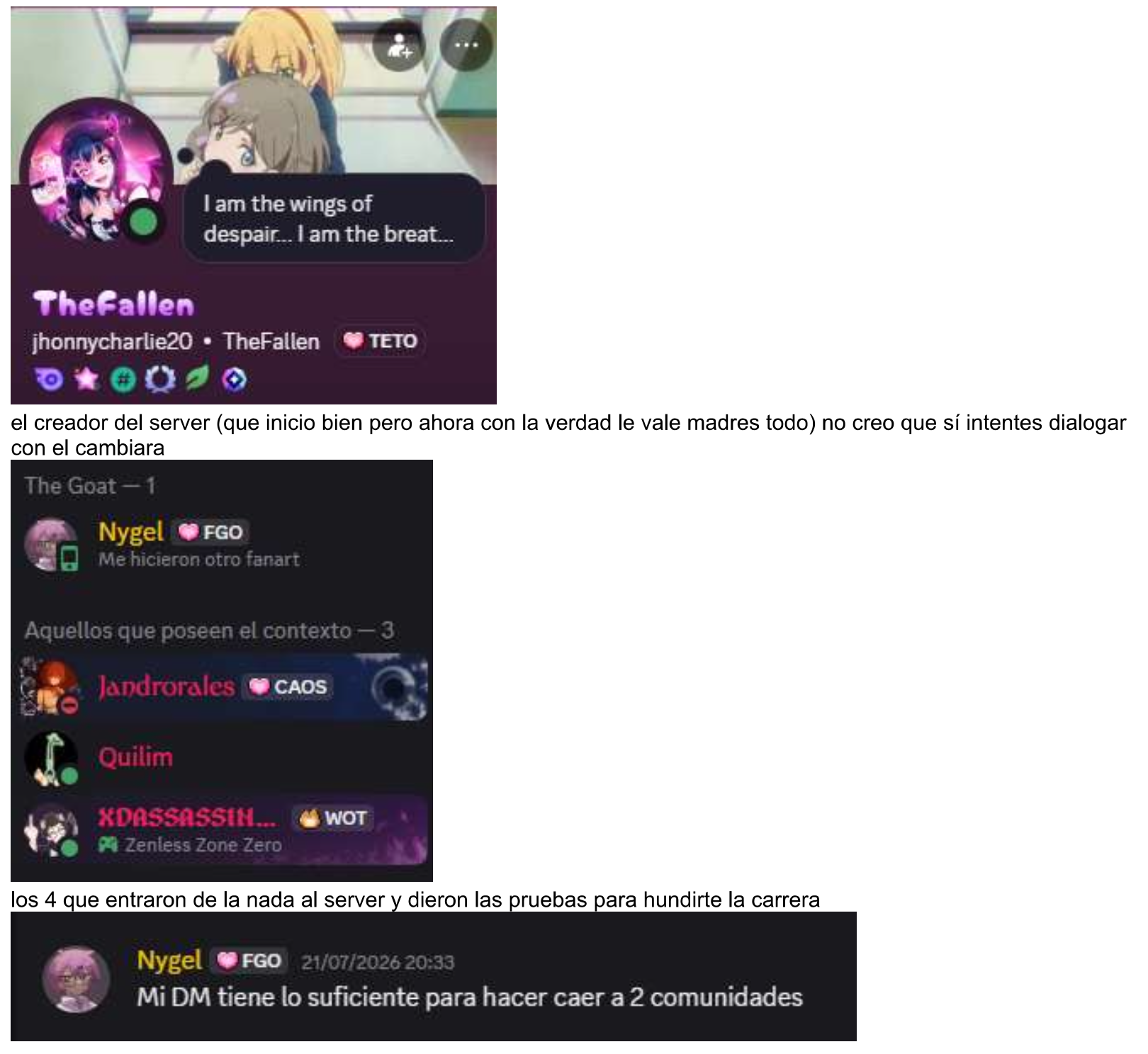 Mi DM tiene lo suficiente para hacer caer 2 comunidades