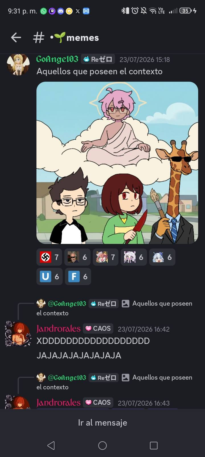 Meme del server — aquellos que poseen el contexto