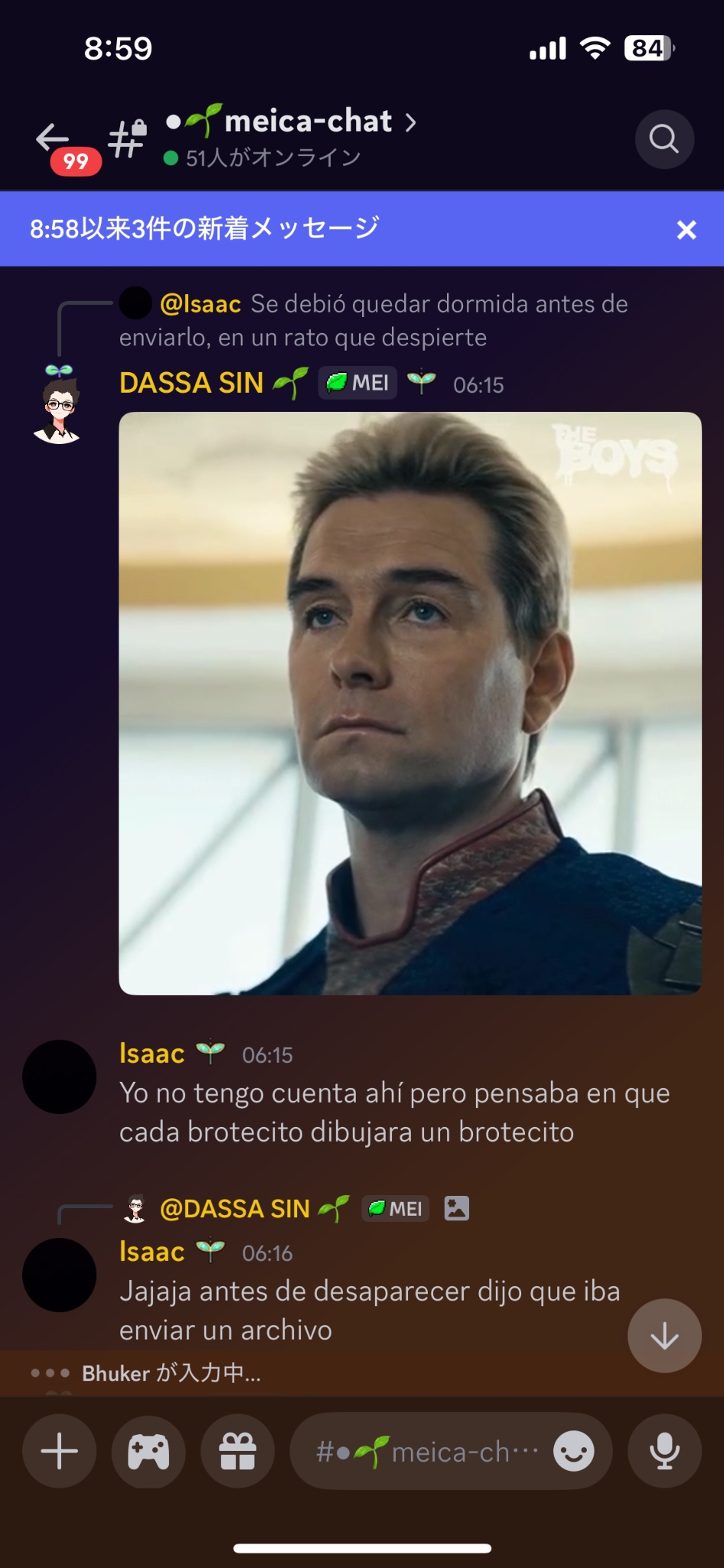 Server meica-chat en el comunicado