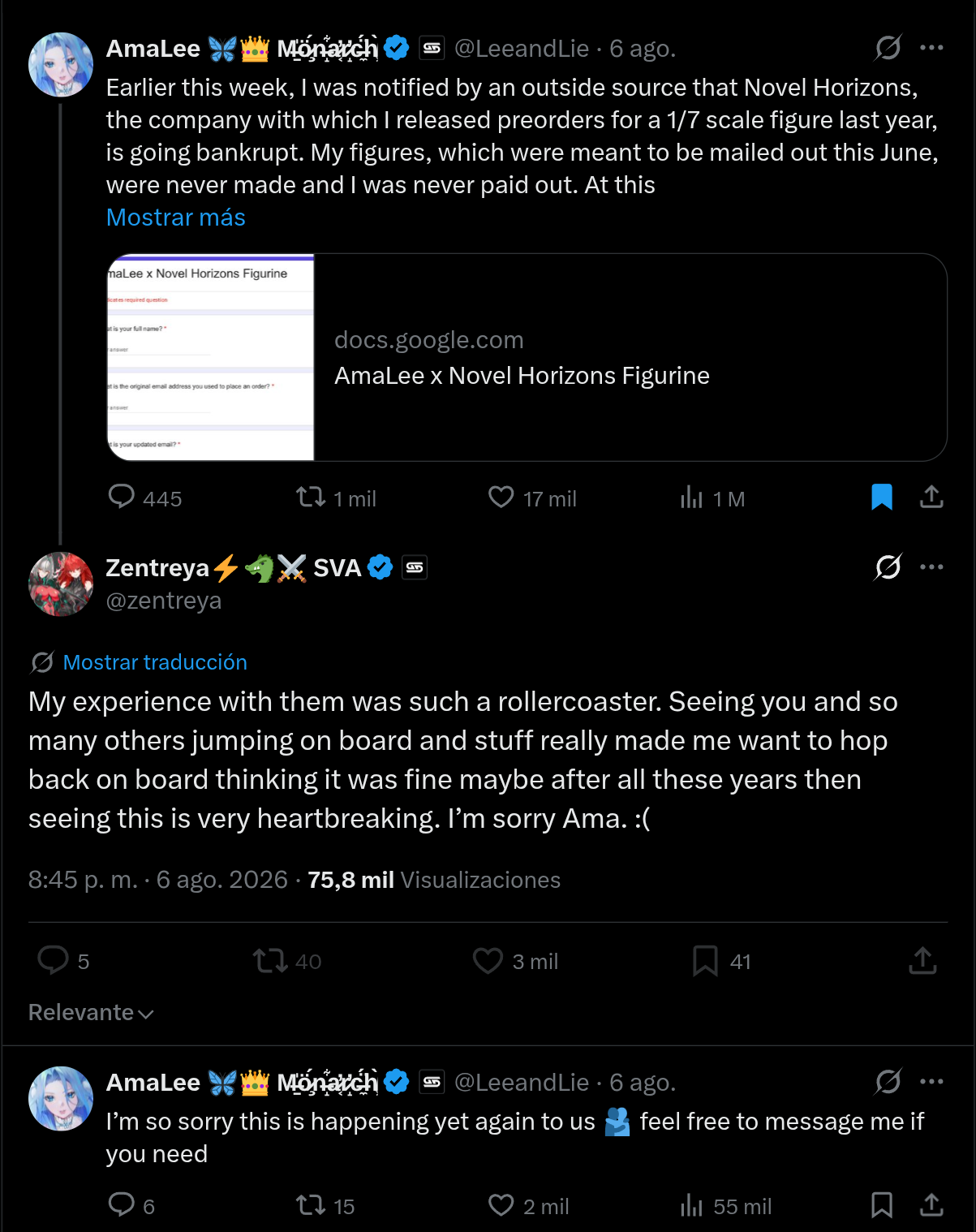 Reply de Zentreya a AmaLee