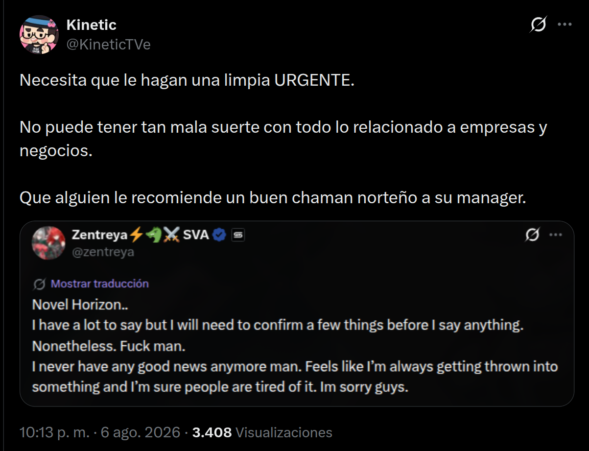 Post de Kine sobre el chaman